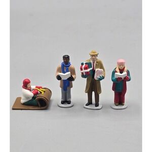 Lemax Village Collection Christmas Figurines Set of 4 Carolers Sledder Gifts